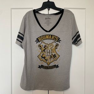 Gray Harry Potter V-Neck T-Shirt